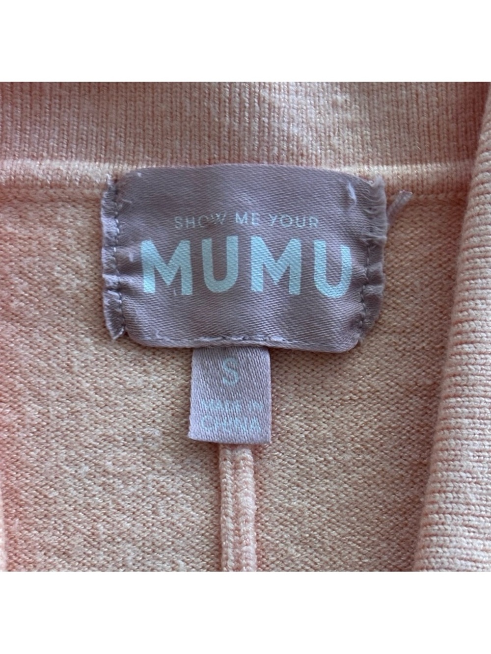 Show Me Your MuMu Gio Romper Size Small Cantaloupe Orange Soft Knit - Picture 6 of 6